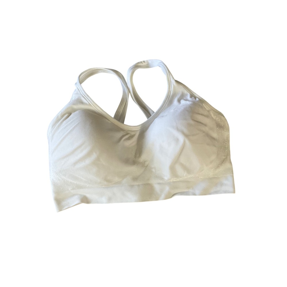 Truekind Everyday Wireless Bra Women Large White Seamless Comfort Supportive